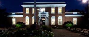 jfk hyannis museum front picture at night