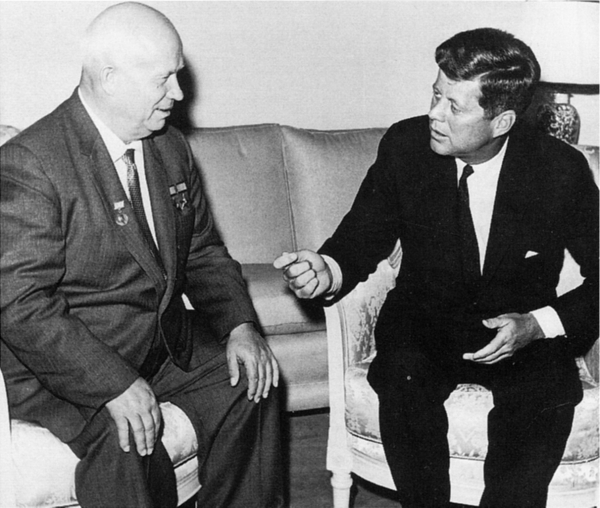 John F. Kennedy and Khrushchev
